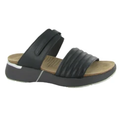 Naot Vesta Slide Sandal Soft Black Leather (Women's)