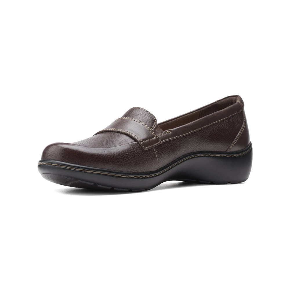 Clarks Cora Daisy Loafer Brown Tumbled Leather (Women's) 4 Clarks Cora Daisy Loafer Brown Tumbled Leather (Women's) - Image 4