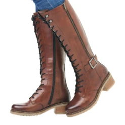 Remonte D1A74-22 Aida Tall Leather Chestnut Boot (Women's) -Shoes Sales Store D1A7422 10