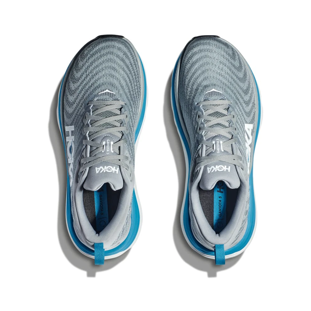 Hoka One One Hoka Gaviota 5 Limestone/Diva Blue Running Shoe (Men's) 2 Hoka One One Hoka Gaviota 5 Limestone/Diva Blue Running Shoe (Men's) - Image 2