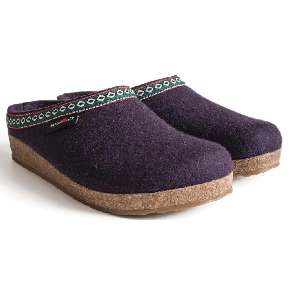 Haflinger GZ Eggplant Wool Slipper (Women's) 1 Haflinger GZ Eggplant Wool Slipper (Women's)