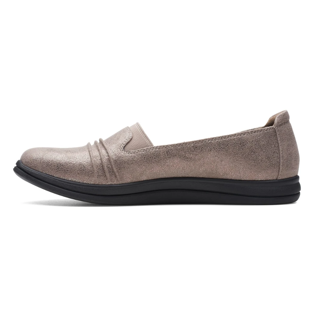 Clarks Breeze Sol Taupe Metal Slip-On (Women's) 4 Clarks Breeze Sol Taupe Metal Slip-On (Women's) - Image 4
