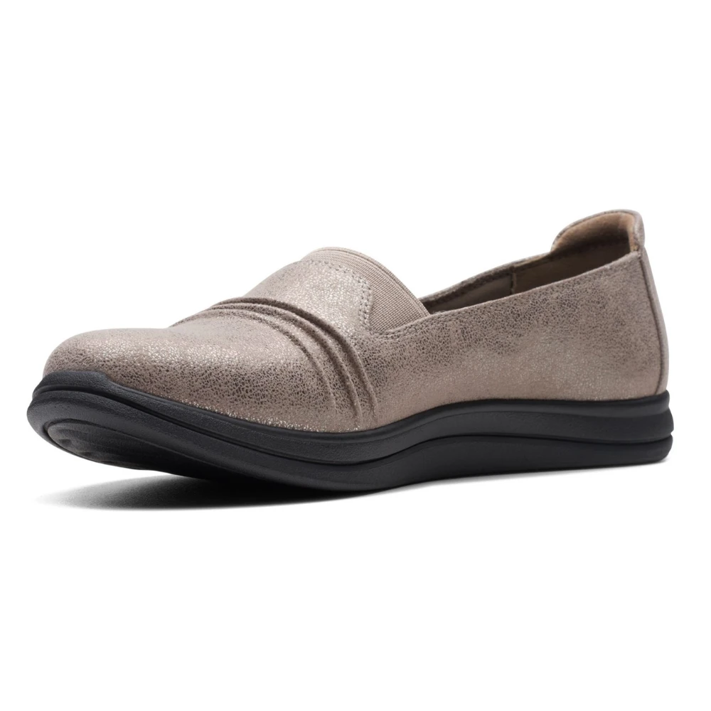 Clarks Breeze Sol Taupe Metal Slip-On (Women's) 3 Clarks Breeze Sol Taupe Metal Slip-On (Women's) - Image 3