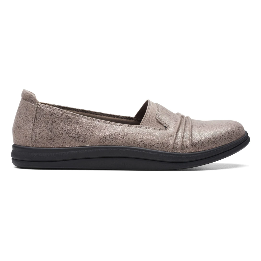 Clarks Breeze Sol Taupe Metal Slip-On (Women's) 2 Clarks Breeze Sol Taupe Metal Slip-On (Women's) - Image 2