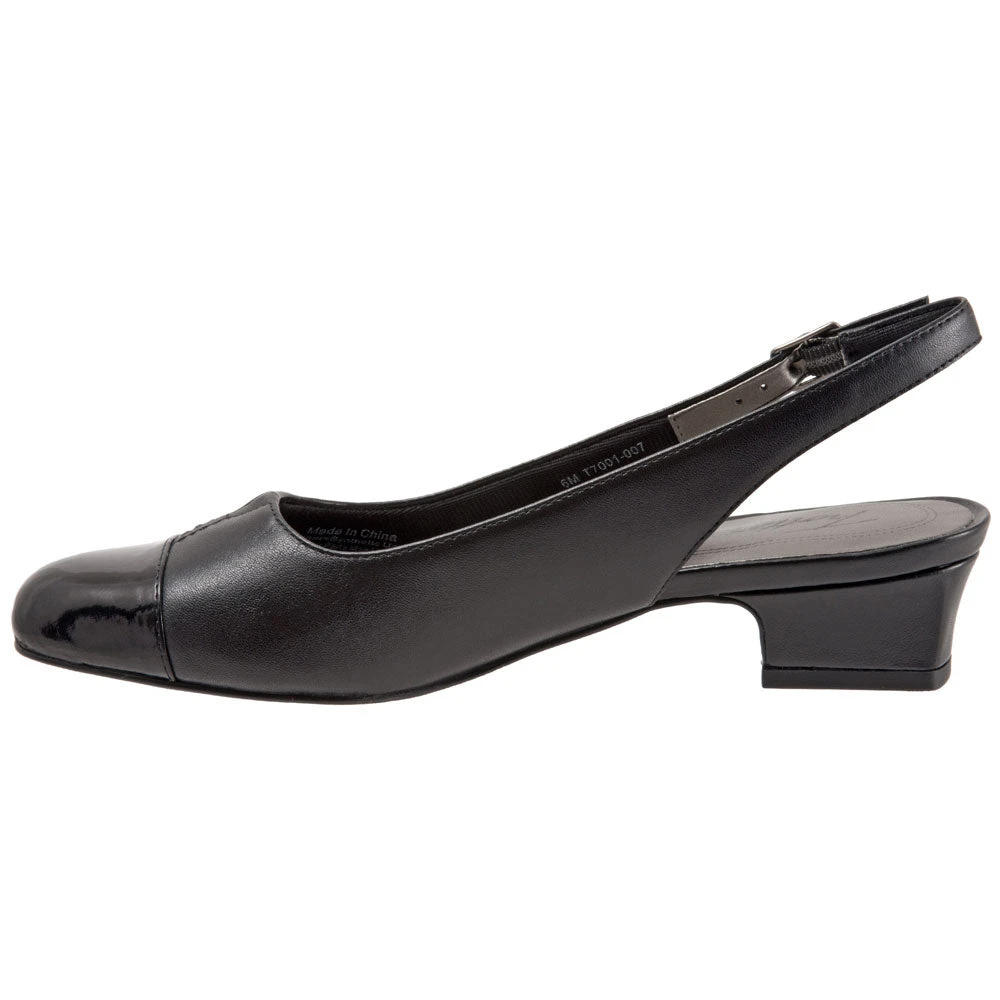 Trotters Dea Heel Black Leather/Patent Combi (Women's) 2 Trotters Dea Heel Black Leather/Patent Combi (Women's) - Image 2