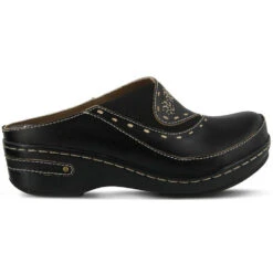L'Artiste By Spring Step Chino Clog Black Leather (Women's) -Shoes Sales Store black 3 67226bf1 de10 491a 88f4 0228cc7ed45e