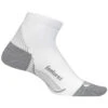 Feetures Plantar Fasciitis Relief Light Cushion Quarter Socks White