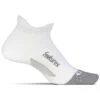 Feetures Elite Max Cushion No Show Tab Socks White
